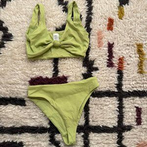 TWO Naked Wardrobe Bikins NEVER WORN. Light Green & Pink in Medium